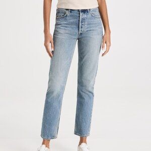 Citizens of Humanity Charlotte Straight-Leg Jeans, 100% cotton, size 27, light